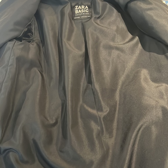 Zara Basic Outerwear Faux Fur Gold, Grey, Black & Wine Striped Jacket - Picture 17 of 17